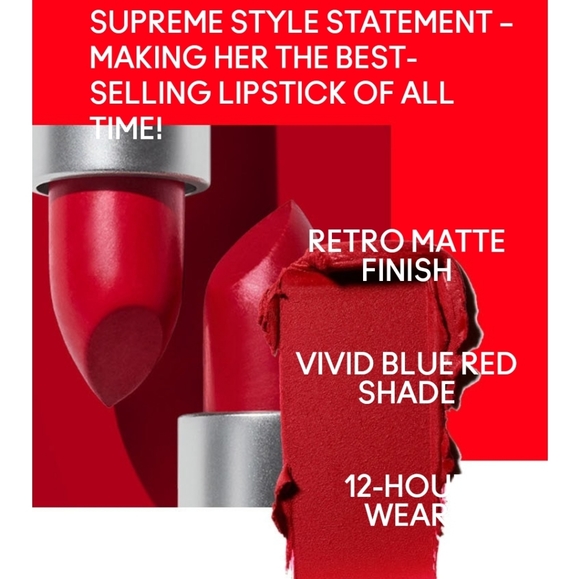 Ruby Woo | Retro Matte Lipstick | Mac Cosmetics | Brand New in Box | Authentic - Picture 8 of 14